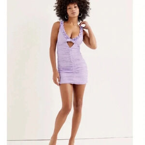FLL Purple Ruffle Mini Dress
